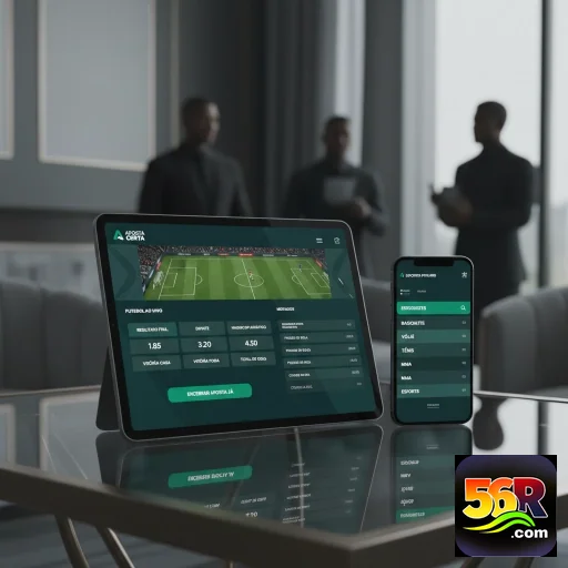 Ilustração de Experimente o aplicativo cassino 56r com acesso móvel ágil