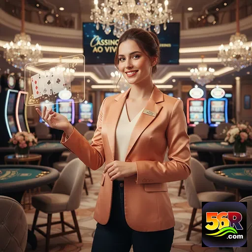 Ilustração de Explore os jackpots incríveis do 56r em slots e blackjack