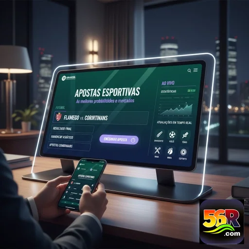 Ilustração de Explore os jackpots incríveis do 56r em slots e blackjack