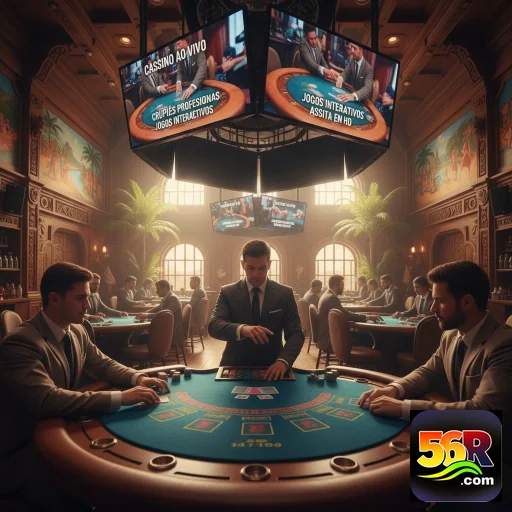 Ilustração de Explore os jackpots incríveis do 56r em slots e blackjack