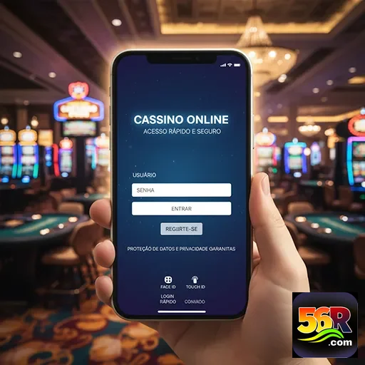 Ilustração de Experimente bônus e promoções no 56r com saques rápidos